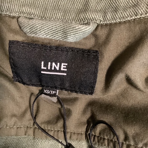 LINE THE LABEL GREEN UTILITARIAN DENIM SHACKET / SHIRT - Picture 6 of 8